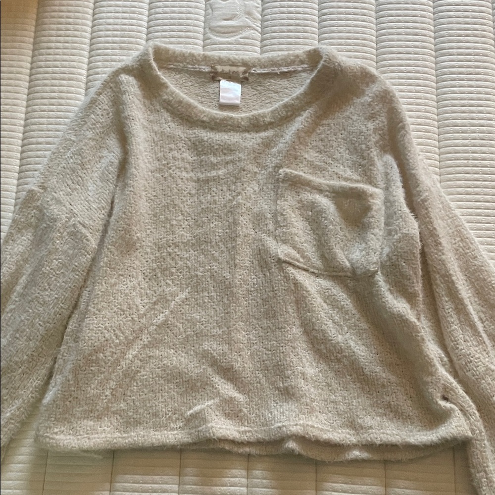 Altar'd State Cream Crew Neck Sweater